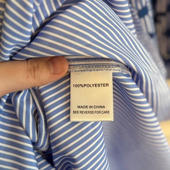 Lucy Paris Skya Embroidered Striped Mini Dress Smocked Puff Sleeve Sz L NWT - Picture 12 of 12